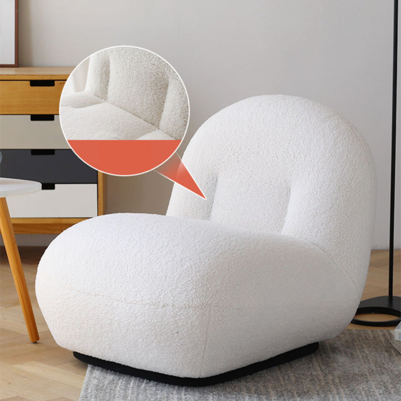 26"Wide Tight Back Armless Slipper Accent Chair in White / Pink / Grey