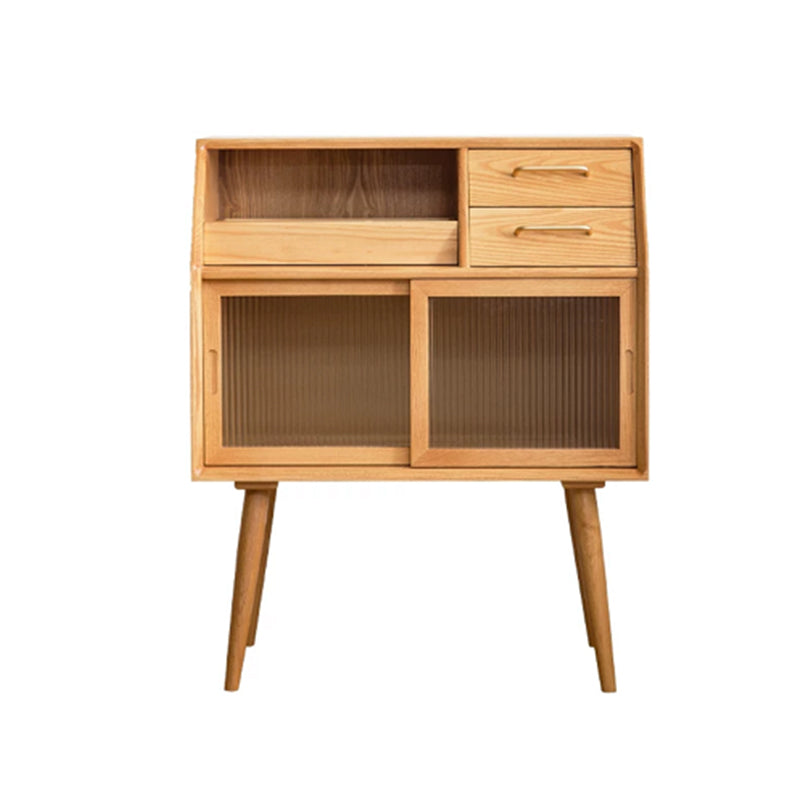 38.58" Tall 2 - Drawer Accent Cabinet, 1-door Wooden Rectangle Cabinet with Shelf