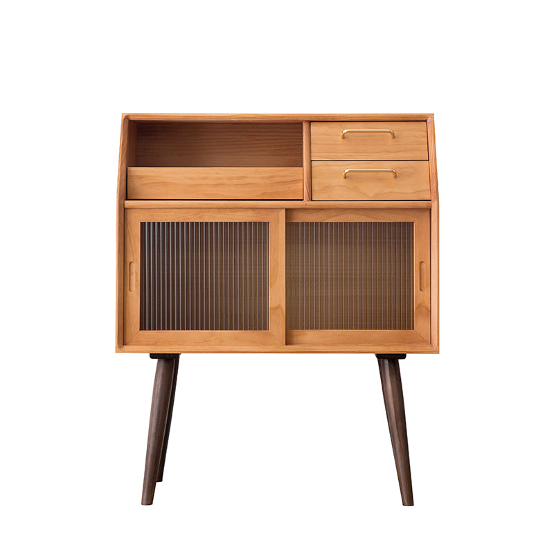 38.58" Tall 2 - Drawer Accent Cabinet, 1-door Wooden Rectangle Cabinet with Shelf