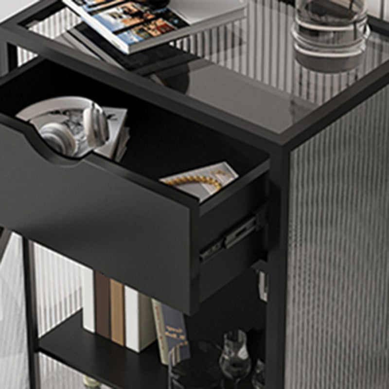 Contemporary 1 - Door Accent Cabinet, Rectangle Cabinet with 1 Drawer