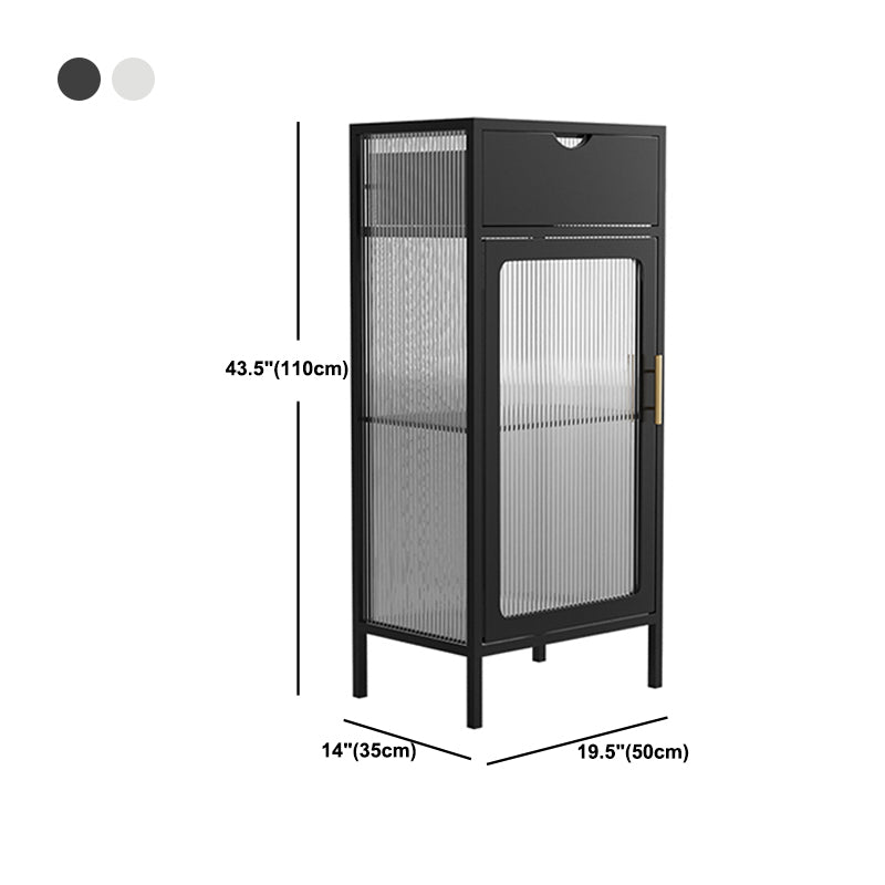 Contemporary 1 - Door Accent Cabinet, Rectangle Cabinet with 1 Drawer