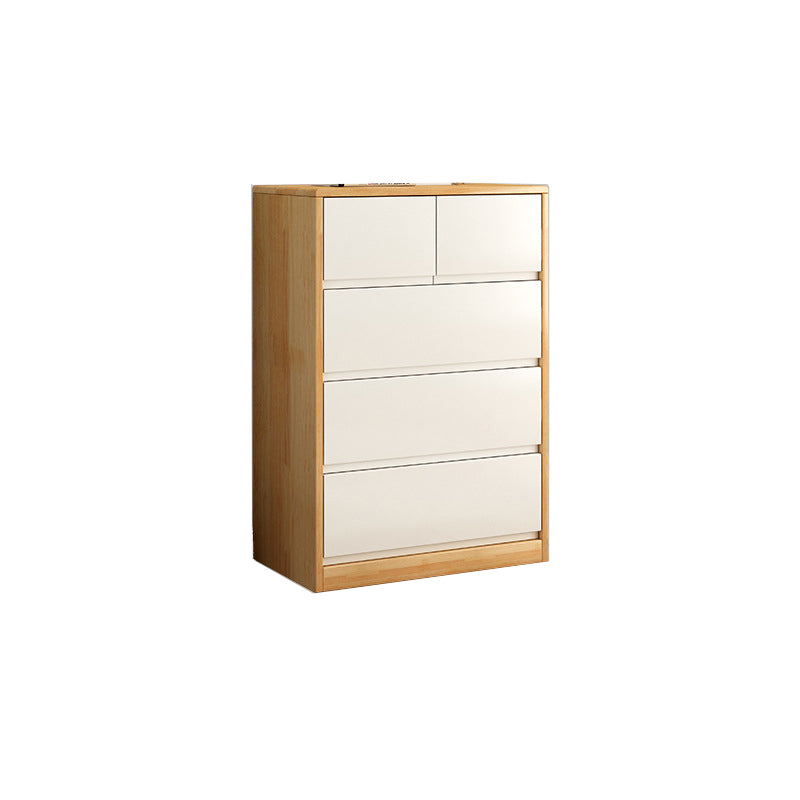 Rubberwood Accent Chest with Drawers 23.62" Long Contemporary Chest