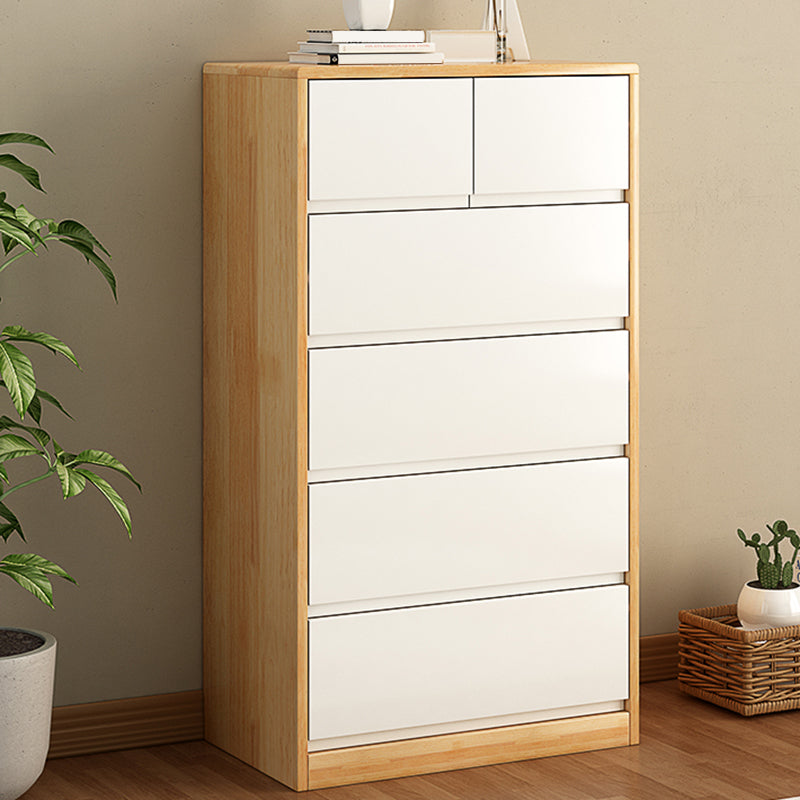 Rubberwood Accent Chest with Drawers 23.62" Long Contemporary Chest