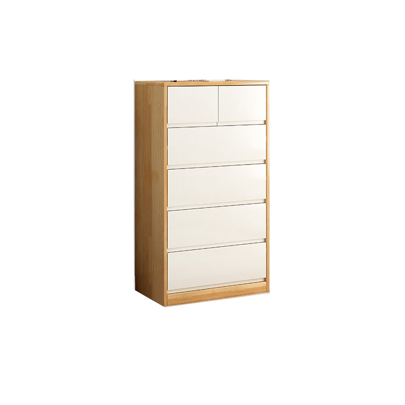 Rubberwood Accent Chest with Drawers 23.62" Long Contemporary Chest