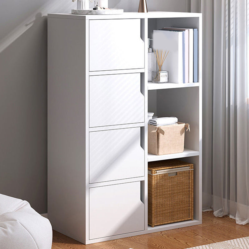 Wooden Side Cabinet with Shelves and Doors 9.44" Wide Storage Cabinet
