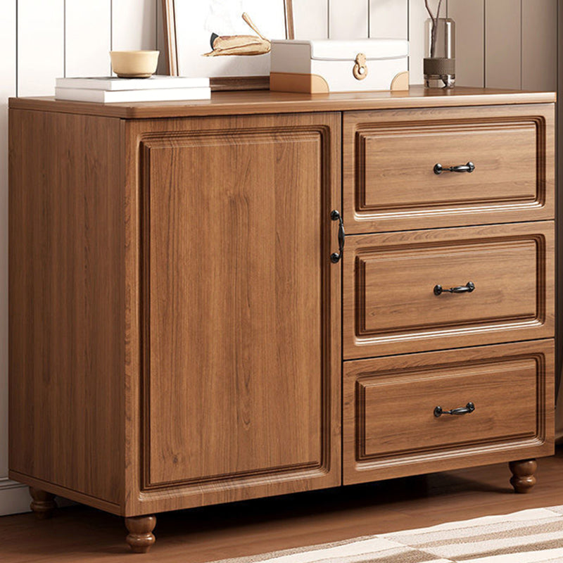 Wood  Accent Chest with Chest Bun Feet and Bar Pulls,14.96 " W