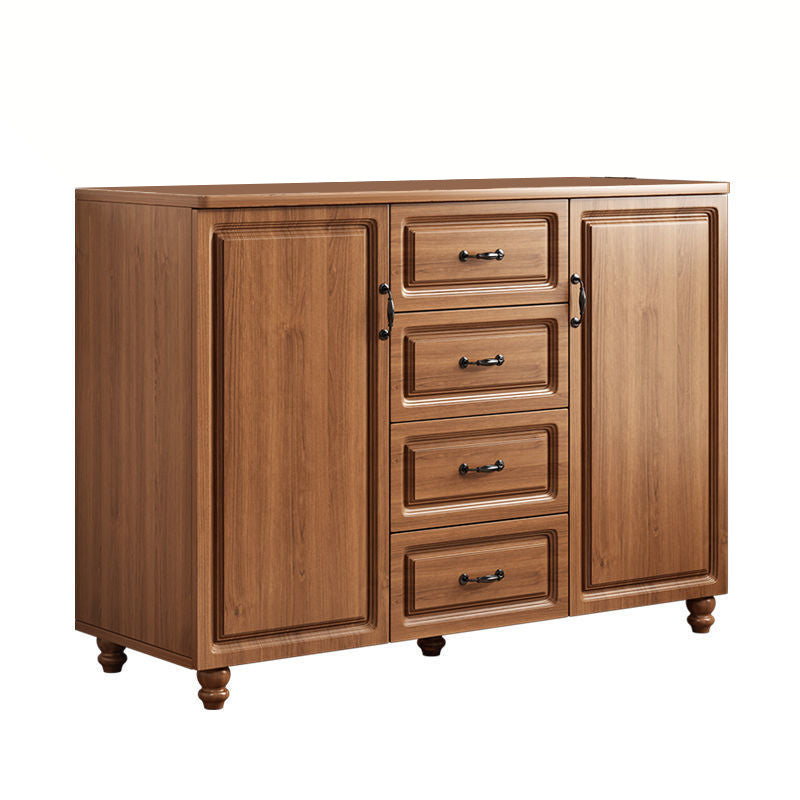 Wood  Accent Chest with Chest Bun Feet and Bar Pulls,14.96 " W