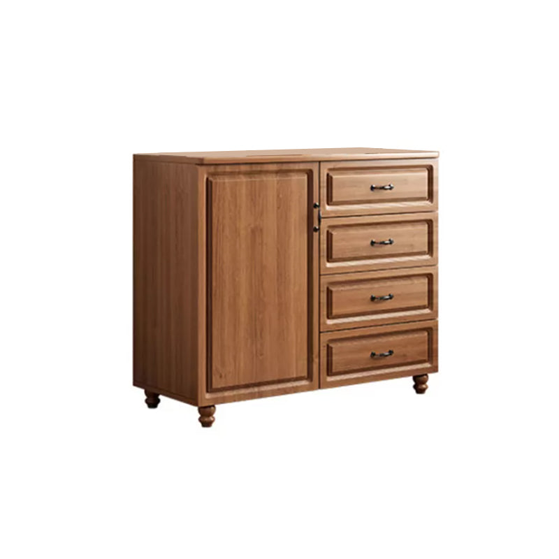 Wood  Accent Chest with Chest Bun Feet and Bar Pulls,14.96 " W
