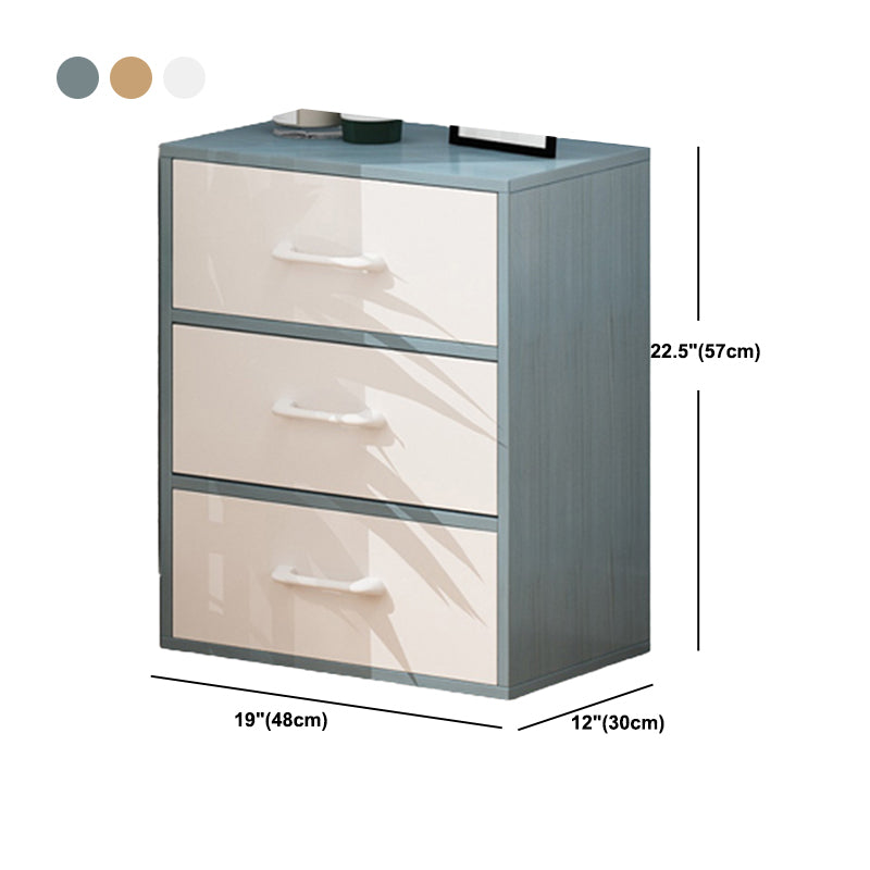 Contemporary Rectangle Gloss Finish with Drawer Chest,18.9" L