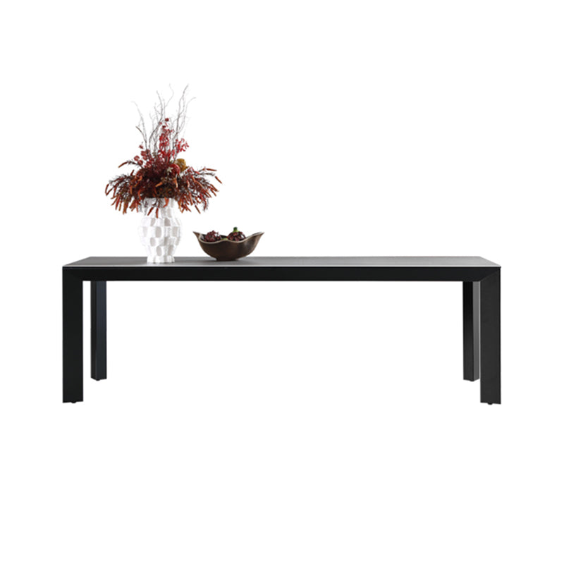 Modern Dinning Table Gray Stone Rectangle Dining Table for Kitchen