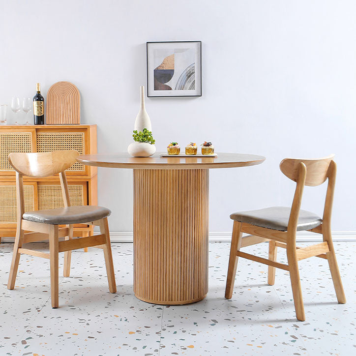 Round Table Solid Wood Contemporary Style Dining Table for Home Kitchen