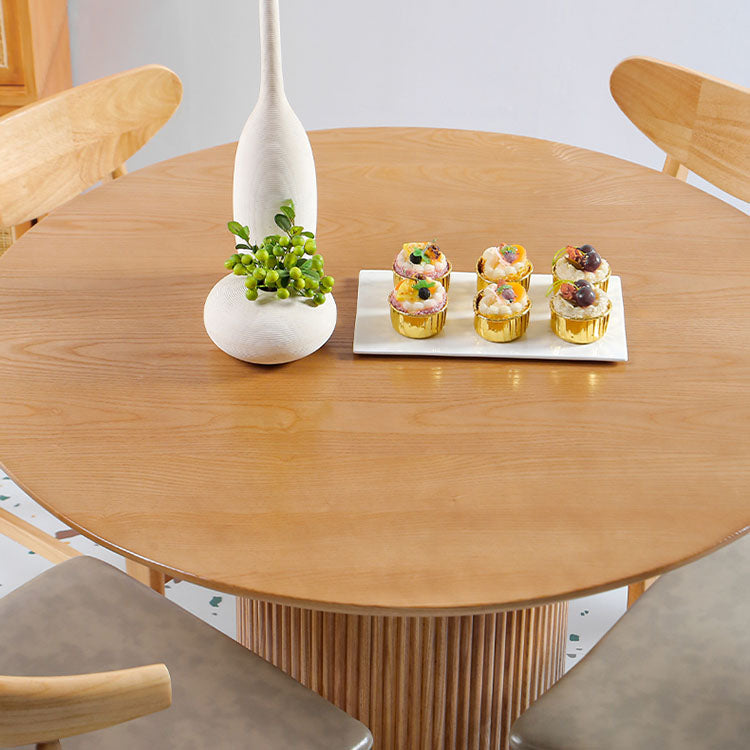 Round Table Solid Wood Contemporary Style Dining Table for Home Kitchen