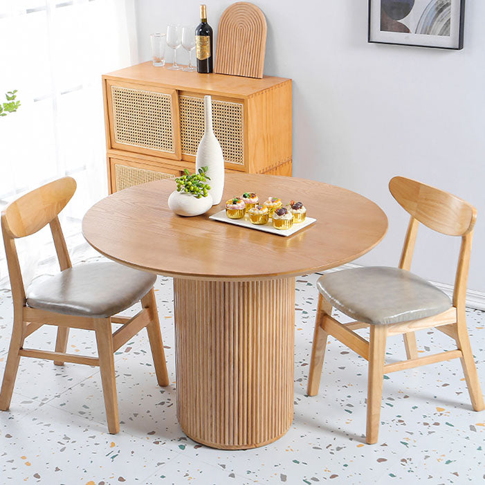 Round Table Solid Wood Contemporary Style Dining Table for Home Kitchen