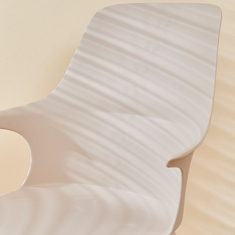 Plastic Side Chair Scandinavian Style Arm Solid Back Chairs for Home