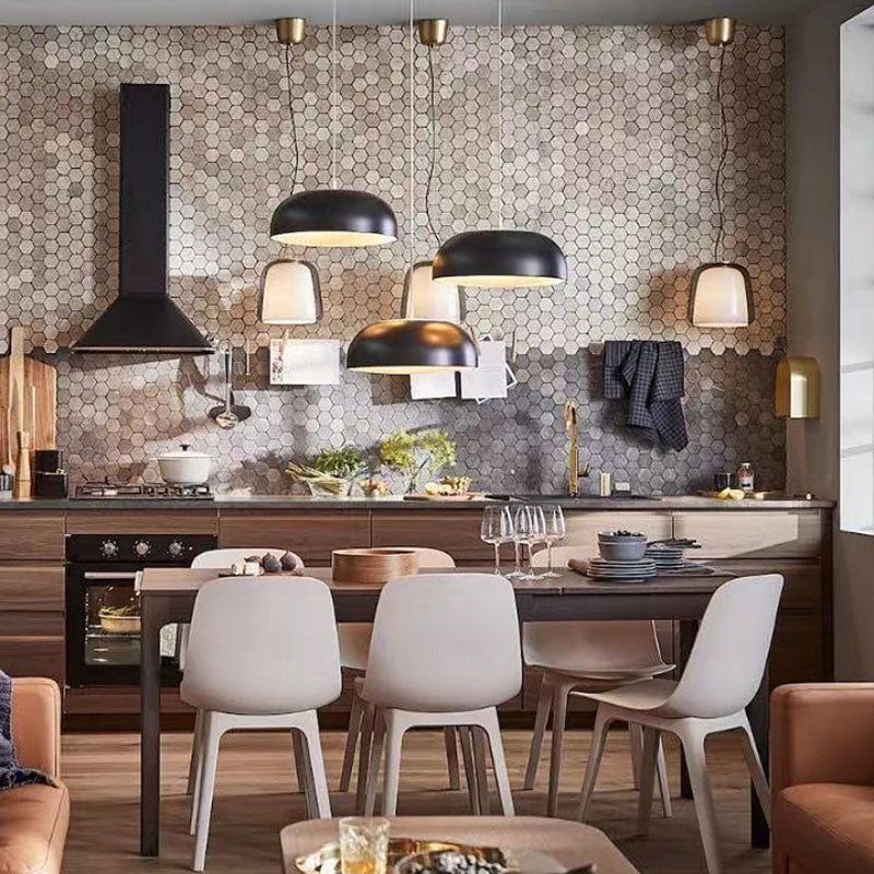 Plastic Side Chair Contemporary Solid Back Armless Dining Chair