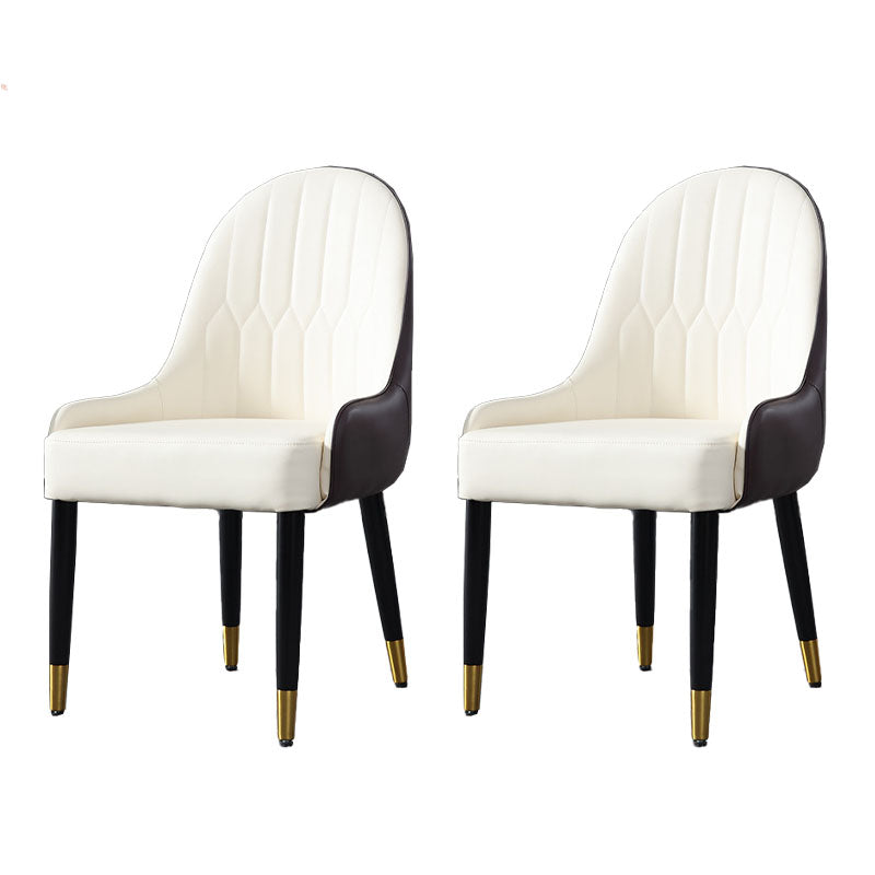 Scandinavian Upholstered Side Chairs Solid Back Chair for Kitchen