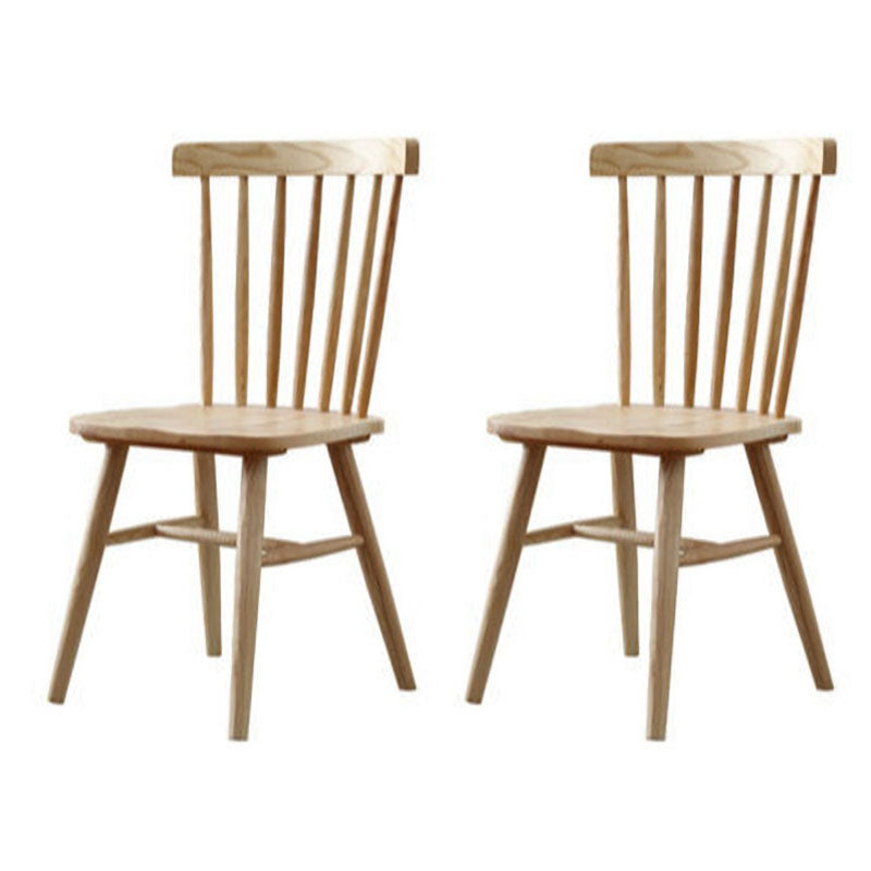 Scandinavian Armless Side Chair Wood Dining Side Chair for Home
