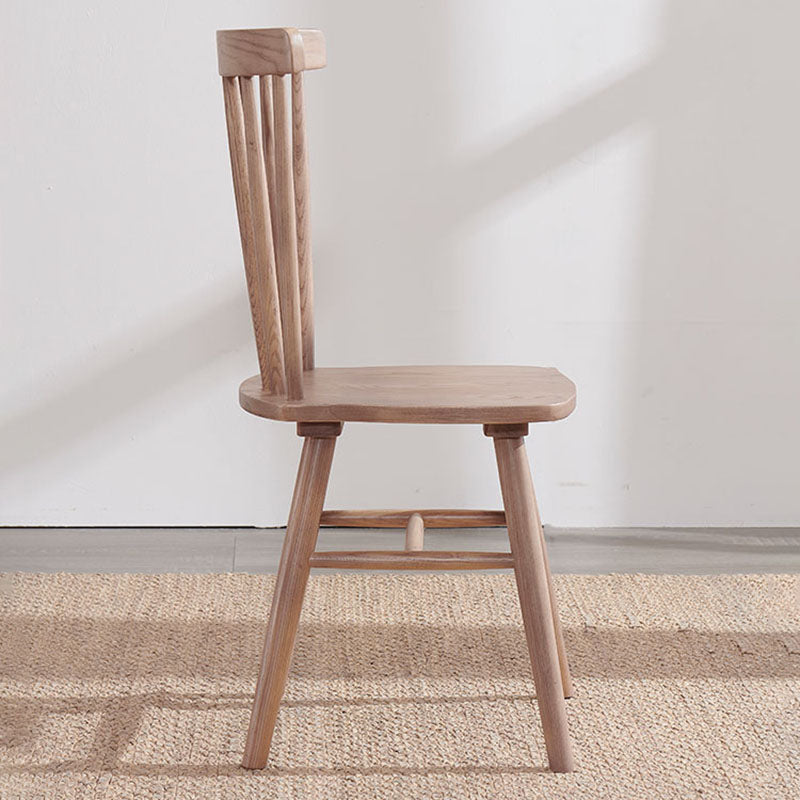 Scandinavian Armless Side Chair Wood Dining Side Chair for Home