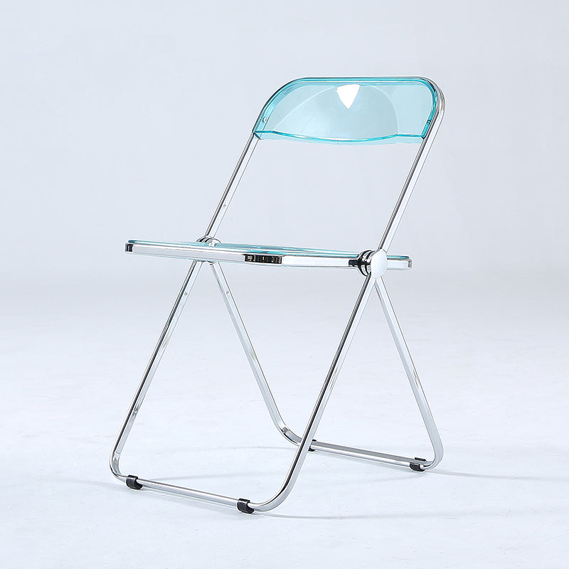 Industrial Armless Plastic Side Chair Open Back Folding Side Chair