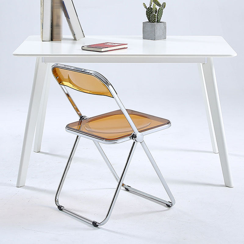 Industrial Armless Plastic Side Chair Open Back Folding Side Chair