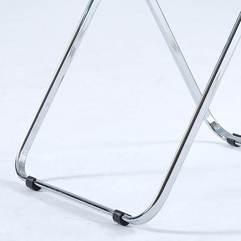 Industrial Armless Plastic Side Chair Open Back Folding Side Chair