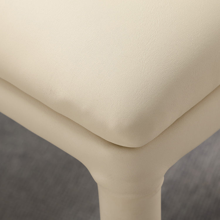 Solid Back Side Chair Modern Contemporary Leather Indoor-Outdoor Chair