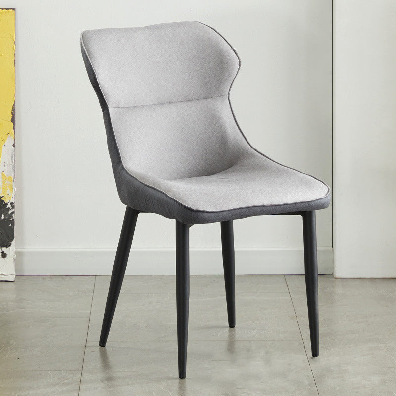 Contemporary Style Dining Chairs Arm Side Chair with Metal Legs