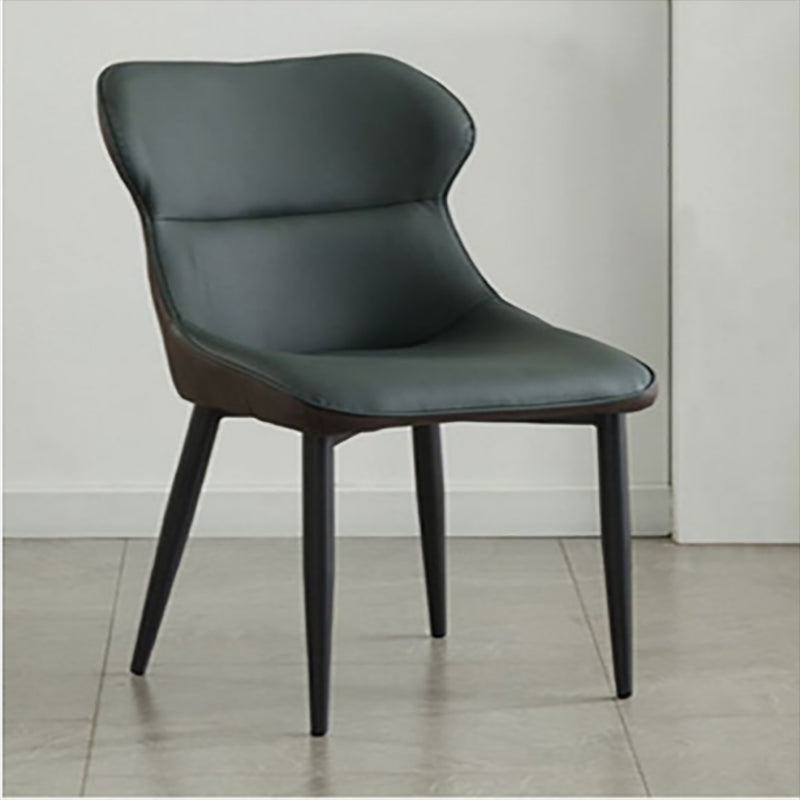 Contemporary Style Dining Chairs Arm Side Chair with Metal Legs