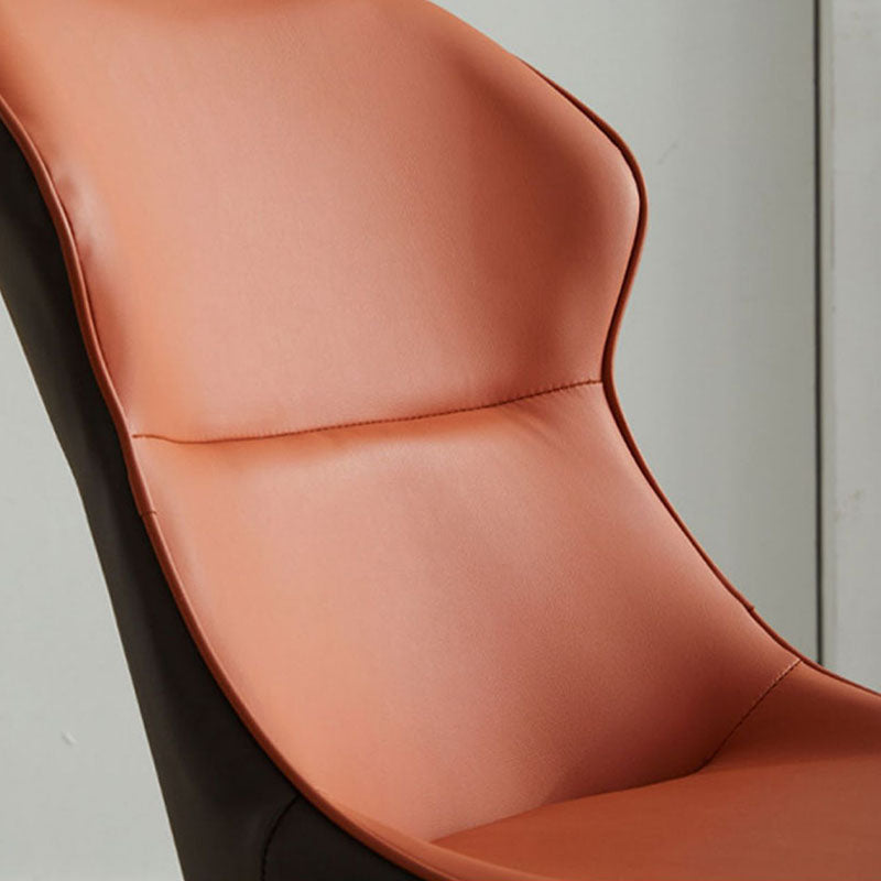 Contemporary Style Dining Chairs Arm Side Chair with Metal Legs