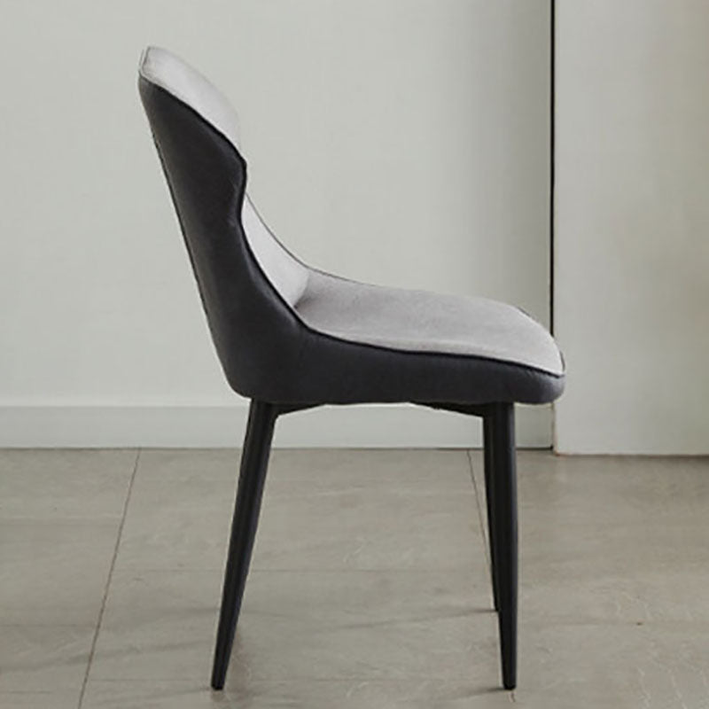 Contemporary Style Dining Chairs Arm Side Chair with Metal Legs