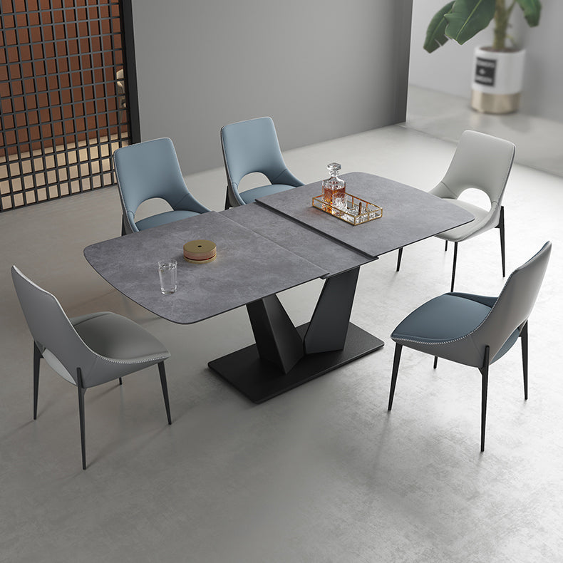 Modern Rectangle Sintered Stone Table Set 1/3/4/6 Pieces Dining Set