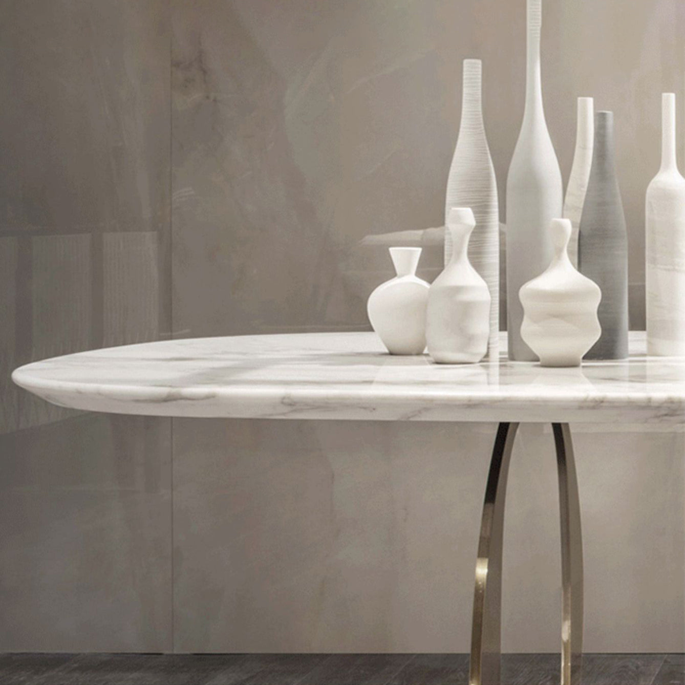 Nordic Glam Style Rectangle Sintered Stone Table Set 1/4/5/7 Pieces Dining Set