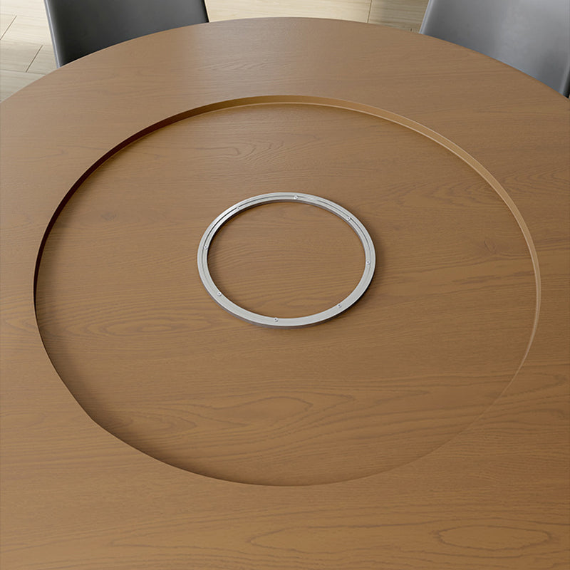 Modern Dining Table Set 1/3/4/5 Pcs Round Solid Wood Dining Table and Chairs