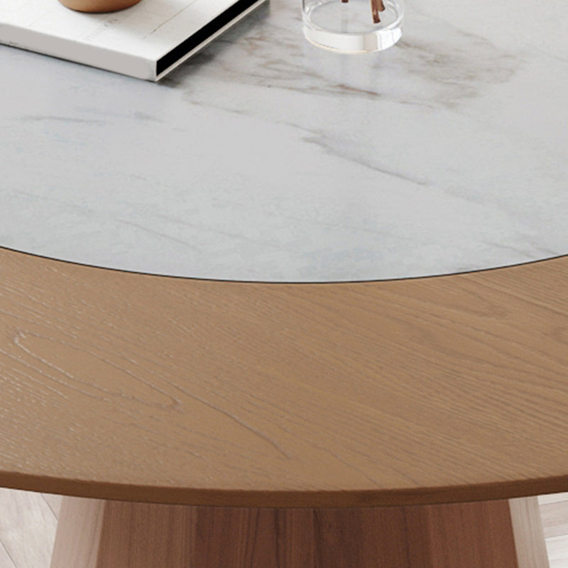 Modern Dining Table Set 1/3/4/5 Pcs Round Solid Wood Dining Table and Chairs