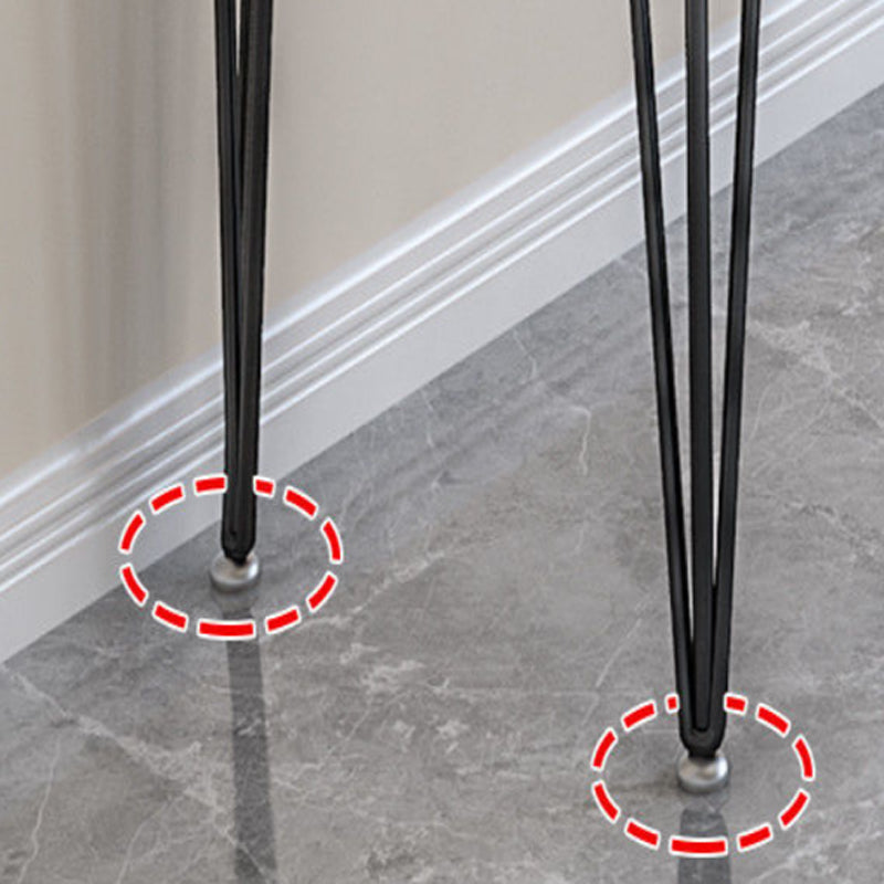 Modern 1/7 Pieces Bar Table Set Rectangle Stone Counter Table with High Stools for Cafe