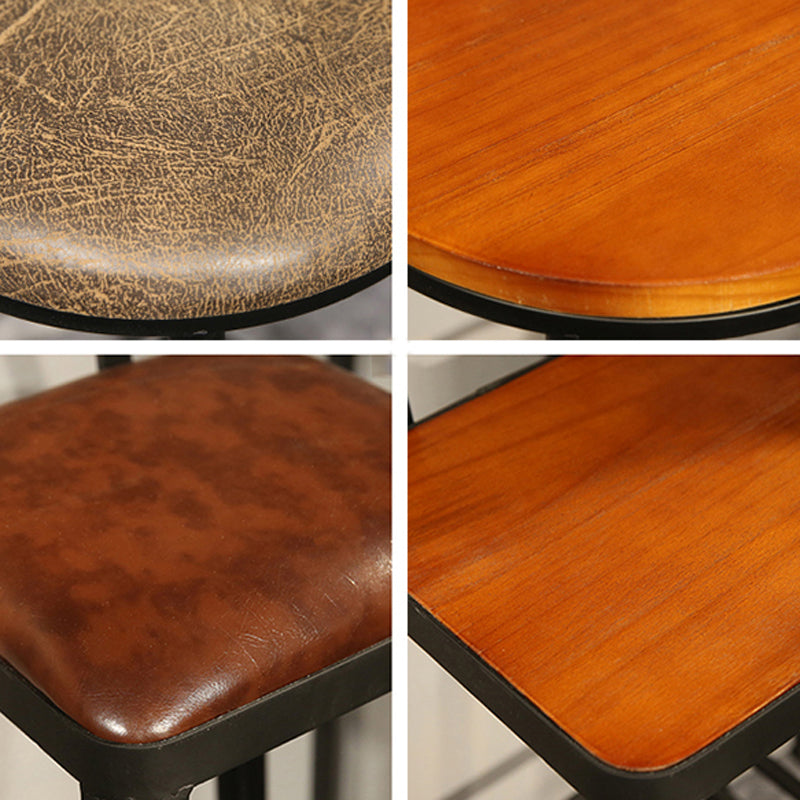 Industrial 1/9 Pieces Bar Table Set Rectangle Pine Wood Counter Table for Cafe