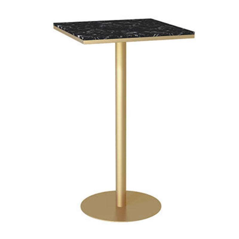 Glam 1/3/5 Pieces Bar Table Set Round Stone Counter Table with High Stools for Cafe