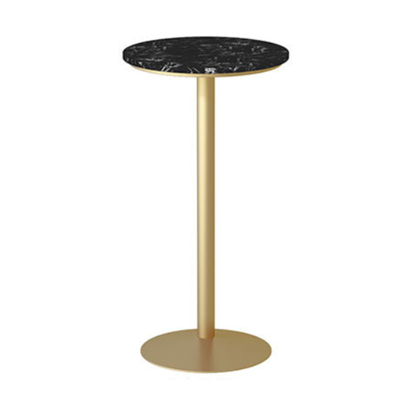 Glam 1/3/5 Pieces Bar Table Set Round Stone Counter Table with High Stools for Cafe