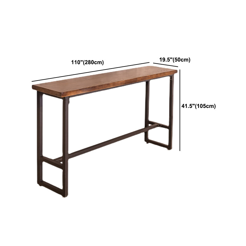Industrial 1/4/7 Pieces Bar Table Set Rectangle Pine Wood Counter Table for Cafe