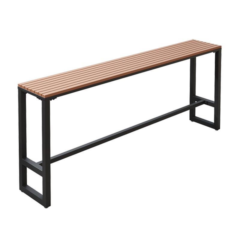 Modern 1/5 Pieces Bar Table Set Rectangle Plastic Wood Counter Table  for Courtyard