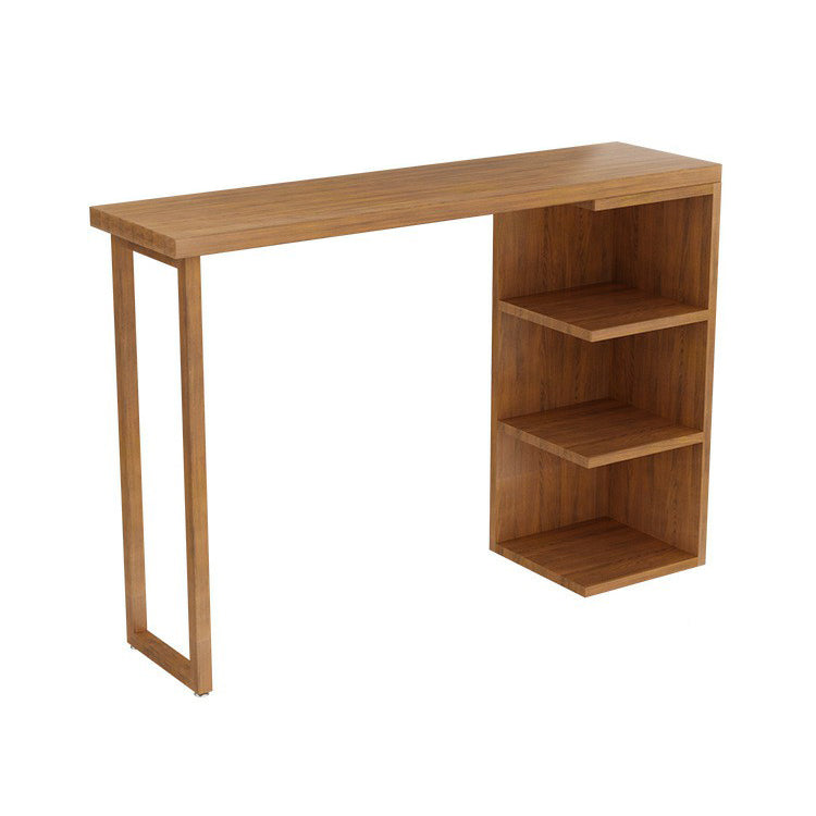 Glam 1/2/3 Pieces Bar Table Set Rectangle Wooden Bar Table with Bar Stool