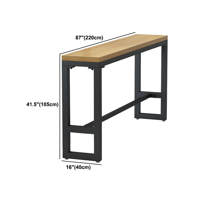 Industrial  1/7/12 Pieces Bar Table Set Rectangle Pine Wood Counter Table with High Stools