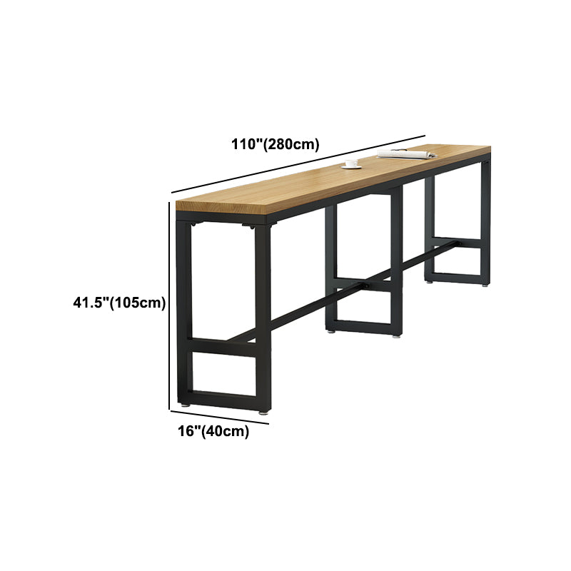 Industrial  1/7/12 Pieces Bar Table Set Rectangle Pine Wood Counter Table with High Stools
