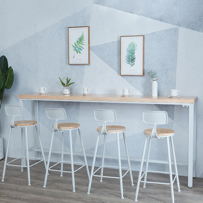 Contemporary 1/2/3 Pieces Bar Table Set Rectangle Wood Bar Table with Bar Stool