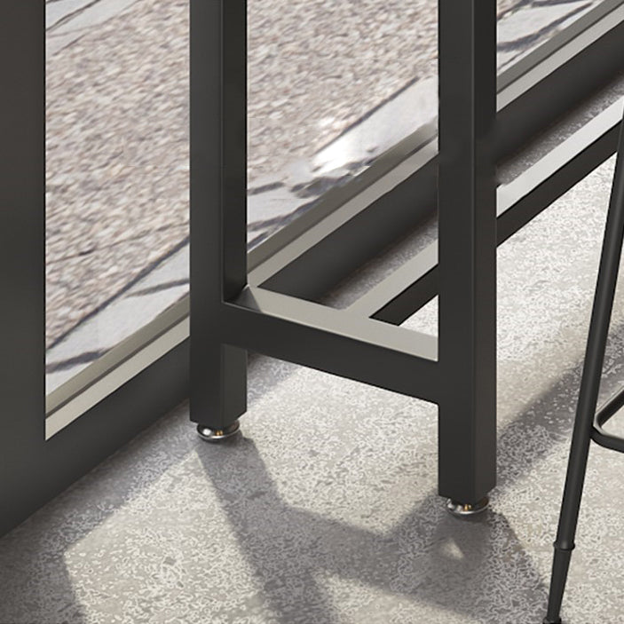 Modern Bar Table Set 1/7 Pieces Rectangle Pine Wood Counter Table for Shop