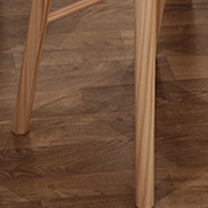 Armless Saddle Seat Counter Stool Modern Solid Wood Footrest Bar Chair