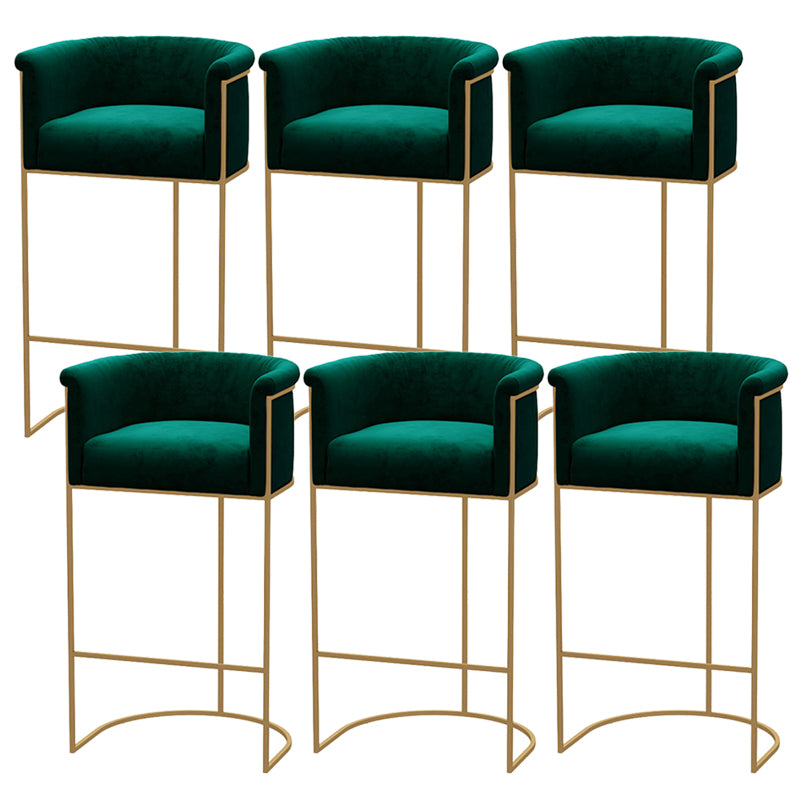 Bucket Seat Bar Stools Scandinavian Fabric Low Back Barstool for Restaurant