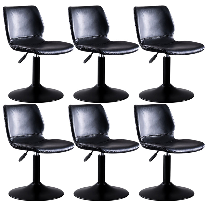 Contemporary Metal Barstool PU Leather Barstools in Matte Finish for Home
