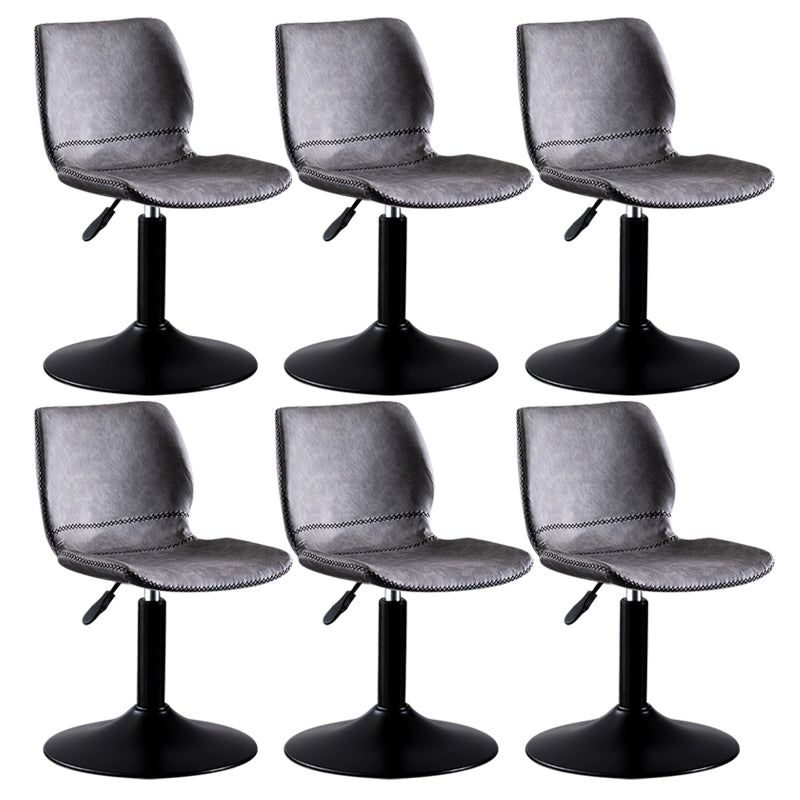 Contemporary Metal Barstool PU Leather Barstools in Matte Finish for Home