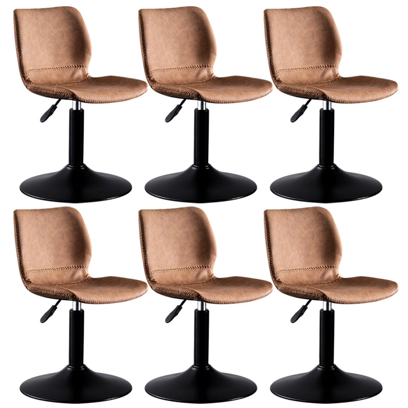 Contemporary Metal Barstool PU Leather Barstools in Matte Finish for Home